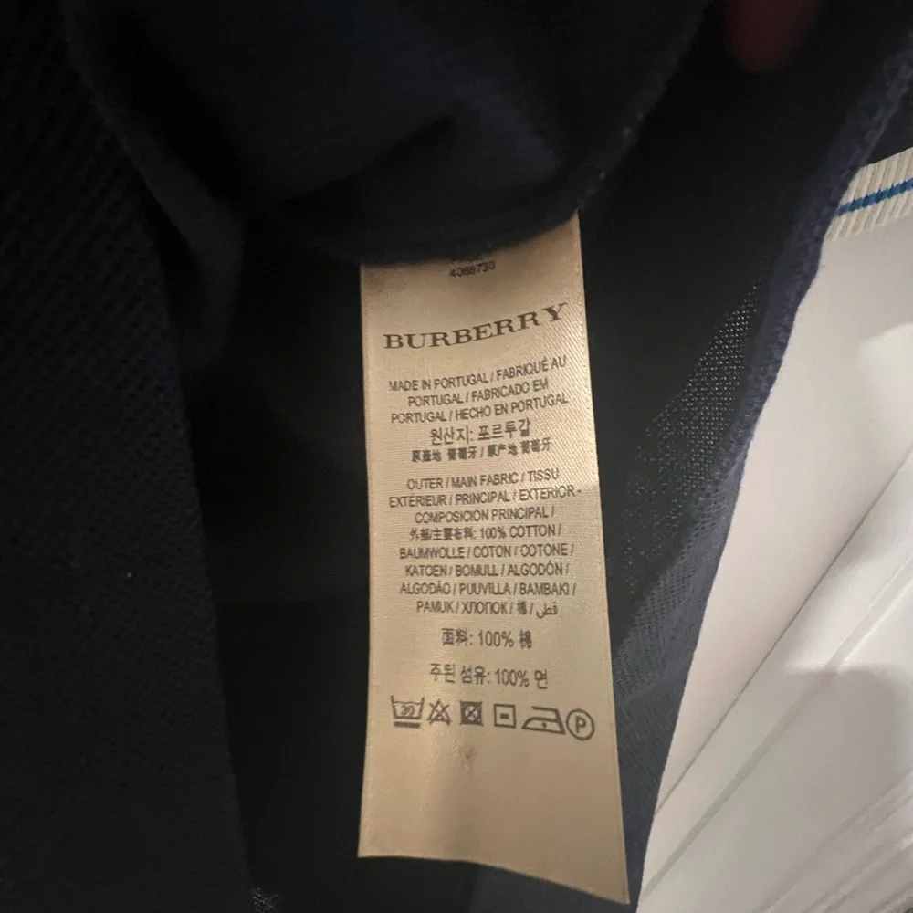 Burberry Polo with Red and Purple Striped Collar - Picture 8 of 8